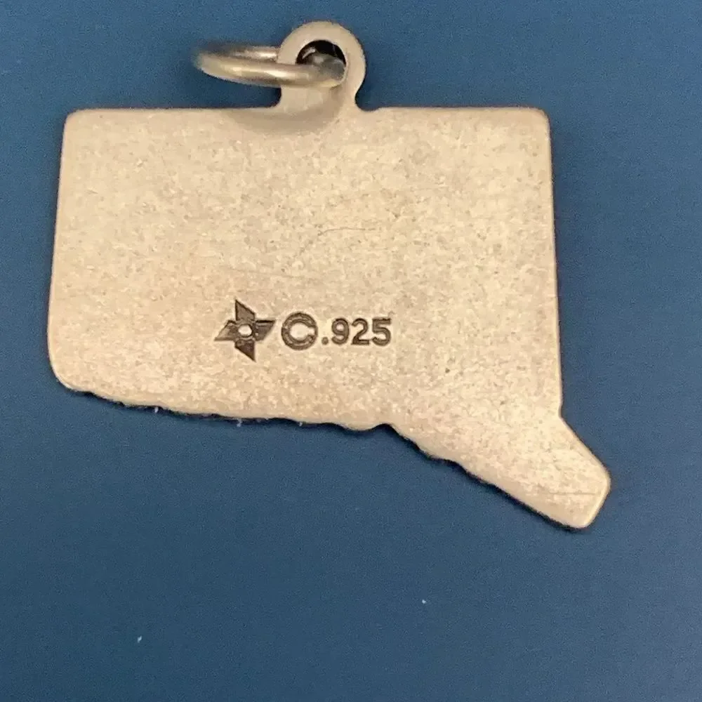 .925 Connecticut State Sterling Silver Jewelry Charm #travel #vacation
